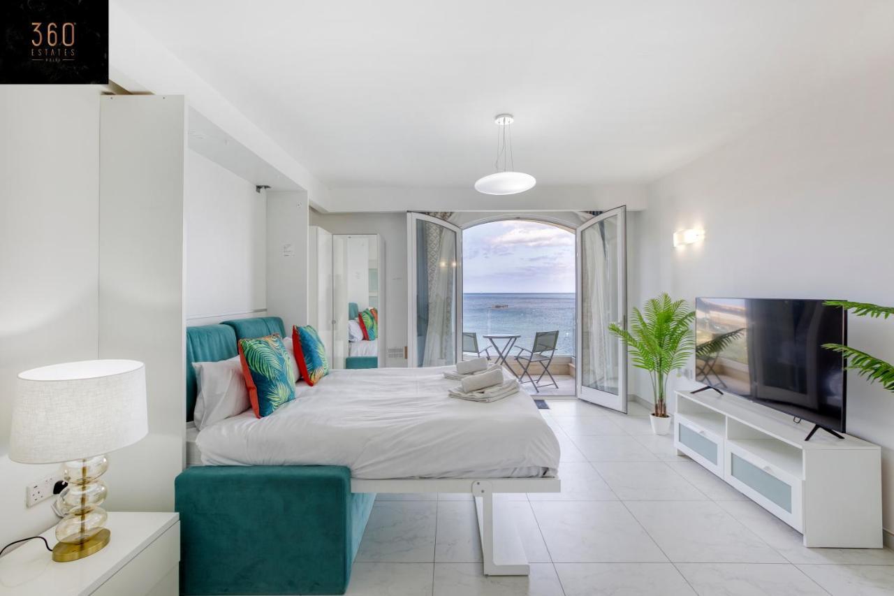 Seafront, Studio Home With Private Seaview Terrace By 360 Estates St. Paul's Bay Exterior foto